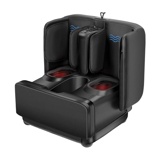 2 in 1 Foot Massager Machine,Shiatsu Foot and Calf Massager with Heat