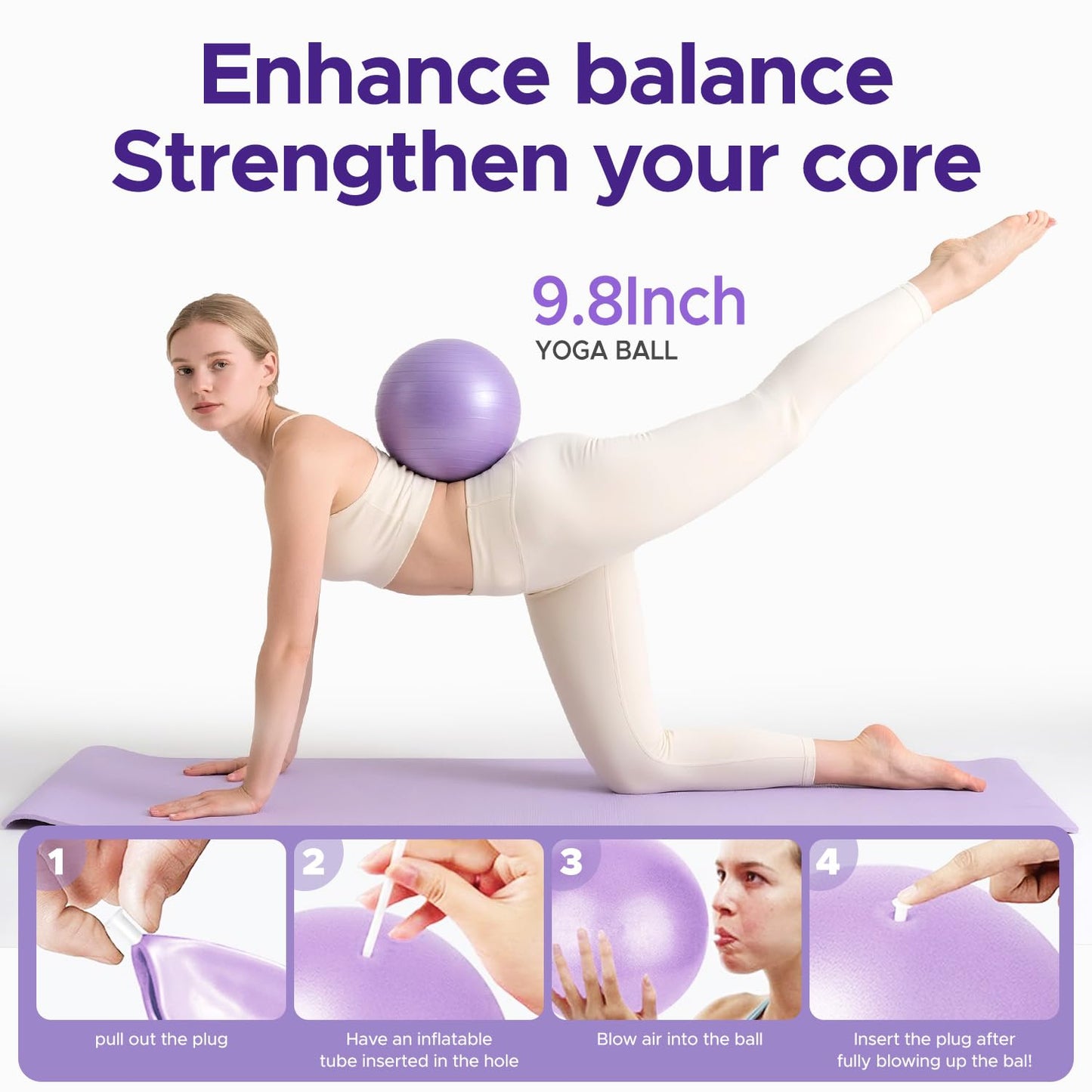 Pilates Ring Kit for Women, Pilates Equipment Accessories, Home Workout Set with Magic Circle, Mini Exercise Ball, Ankle Resistance Bands & Yoga Socks, for Fitness, Toning & Better Me Gifts