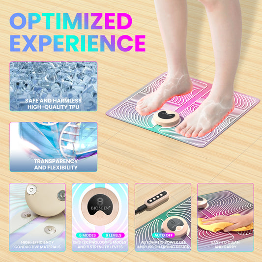Electronic Nerve Stimulator, EMS Foot Massager for Muscle Relaxation, LCD Display Screen,Back & Legs Massager