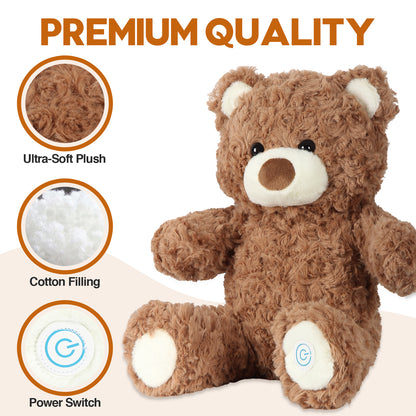 Huggable Massager, Soft Plush Vibrating Animal Friend for Comfort & Relaxation, Cuddly Portable Travel Buddy, Perfect Gift Idea - Bear