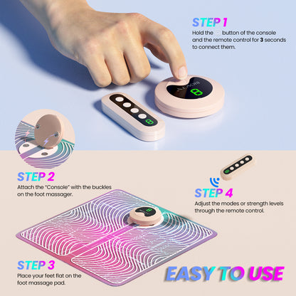 Electronic Nerve Stimulator, EMS Foot Massager for Muscle Relaxation, LCD Display Screen,Back & Legs Massager