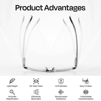 Reading Glasses 3 Pairs Fashion Readers Spring Hinge with Pattern Print Eyeglasses for Men&Women, Mix Color