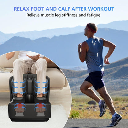 2 in 1 Foot Massager Machine,Shiatsu Foot and Calf Massager with Heat
